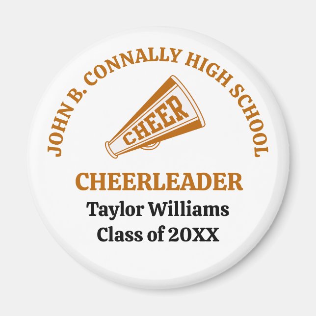 Imã Cheerleader do Orange High School Personalizado (Frente)