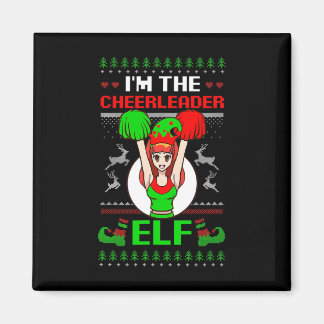 Imã Cheerleader Elf Design Christmas Cheerleading 