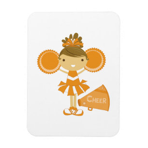 Ímã Cheerleader na laranja