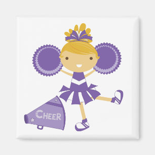 Imã Cheerleader no roxo