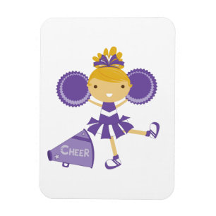 Ímã Cheerleader no roxo