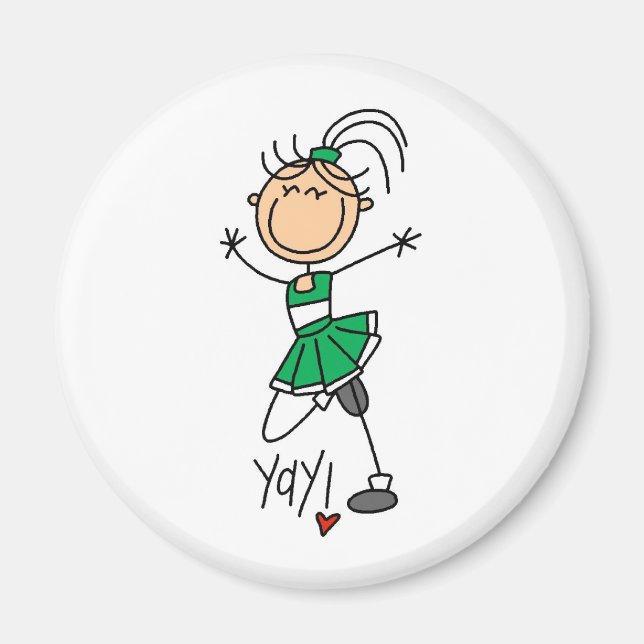 Imã Cheerleader Verde (Frente)