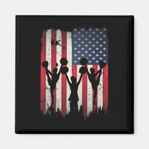 Imã Cheerleaders EUA Bandeira Americana 4 De Julho Che