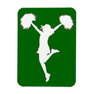 Ímã Cheerleading customizável do cheerleader do fundo