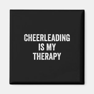 Imã Cheerleading É Minha Terapia Frase Engraçada Cheer