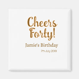 Imã Cheers forty orange brown calligraphy birthday nam