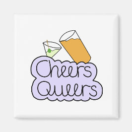 Imã Cheers Queers Sticker