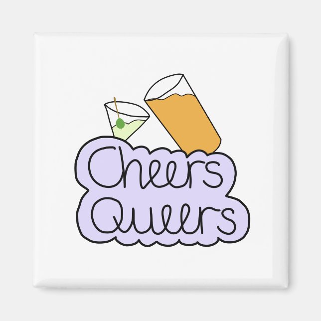 Imã Cheers Queers Sticker (Frente)