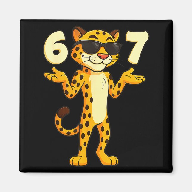 Imã Cheetah 67 Meme Funny Kids Teens Gen Alpha Slang 6 (Frente)