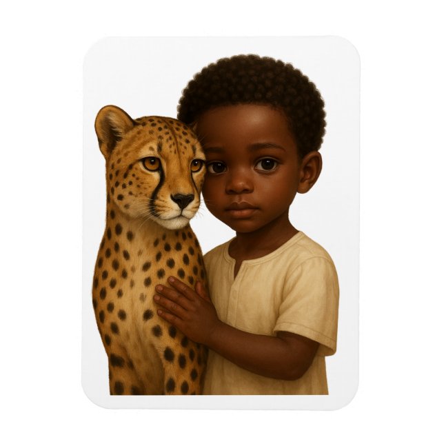 Ímã Cheetah & Boy: Bond of the wild and innocent (Vertical)