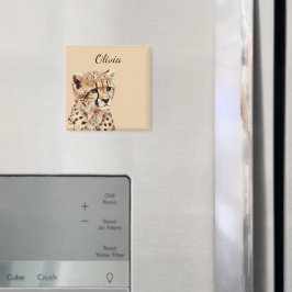 Imã Cheetah Face Personalizada