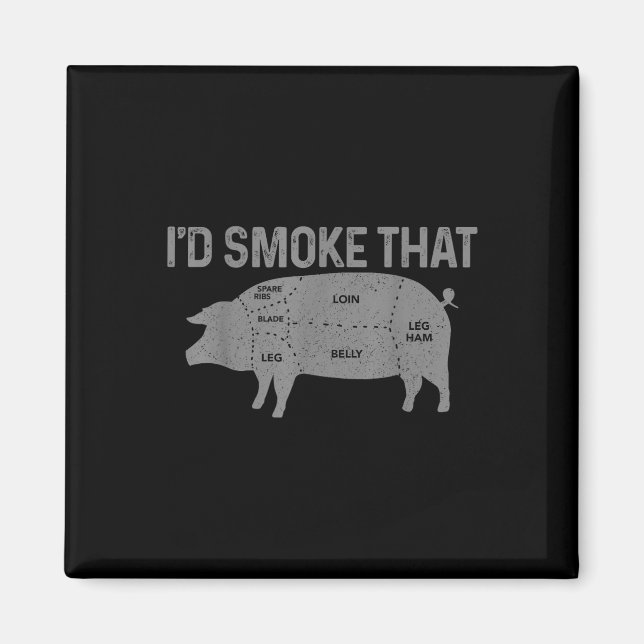 Imã Chef Butcher Churrasco Id Fumar Esse Porco Engraça (Frente)