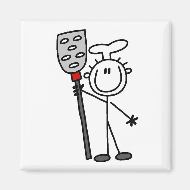 Imã Chef com Camisetas e presentes de espátula (Frente)