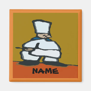 Imã Chef cômico, adicionar texto