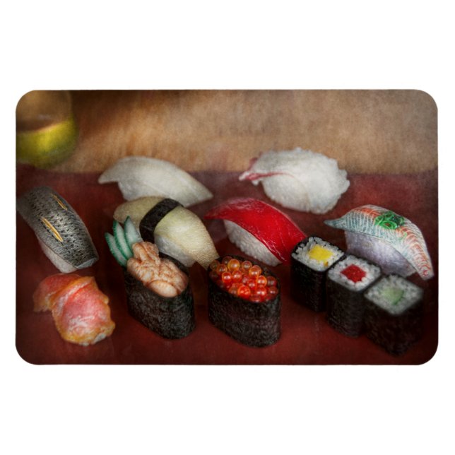 Ímã Chef - Comida - Oh, eu comi sushi ontem à noite (Horizontal)