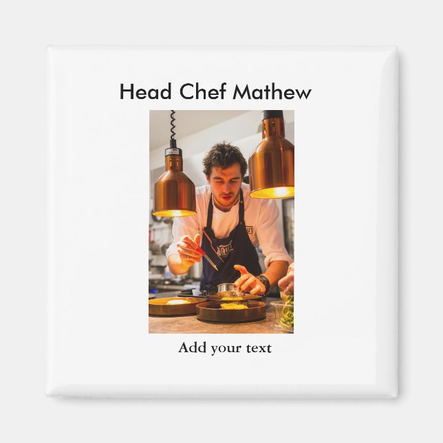 Imã Chef cozinheiro adiciona nome SMS homens padaria d (Frente)