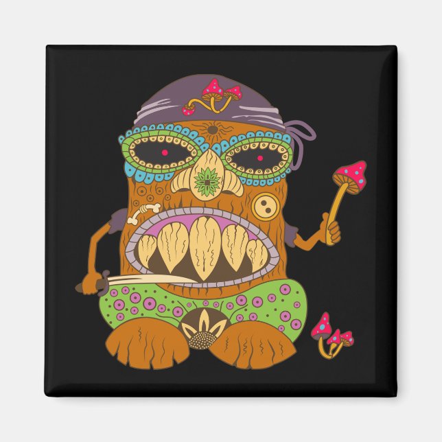 Imã Chef de Cachineira de Cachorro, Preto Engraçado (Frente)