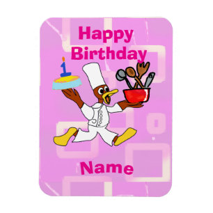 Ímã Chef Ducky Kazoo Pink Geométrico