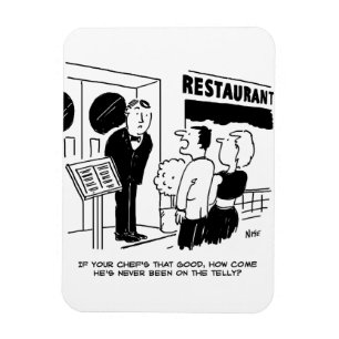 Ímã Chef no Restaurante não está no Cartoon de Telev