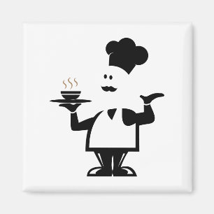 Imã Chef segurando uma tigela de sopa