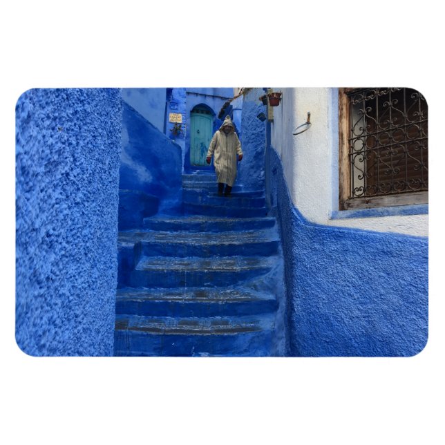 Ímã Chefchaouen - a cidade azul de Marrocos (Horizontal)