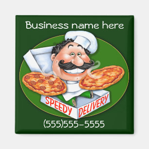 Imã chefe de pizzaria de entrega rápida