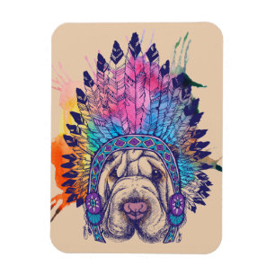 Ímã Chefe indiano do nativo americano de Sharpei