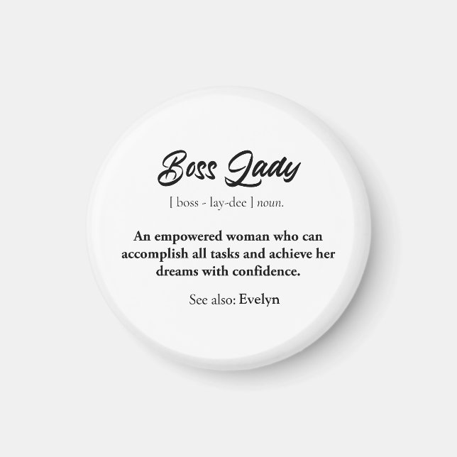 Imã Chefe Lady Mug - Presente de Mulher Empoderada, Co (Frente)