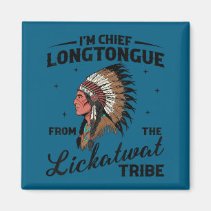 Imã Chefe longtongue da tribo nativa lickatwat