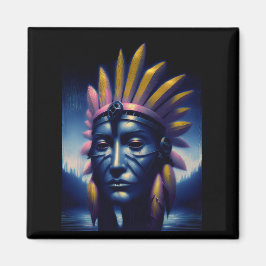 Imã Chefe Mayan Com Colinas Em Segundo Plano