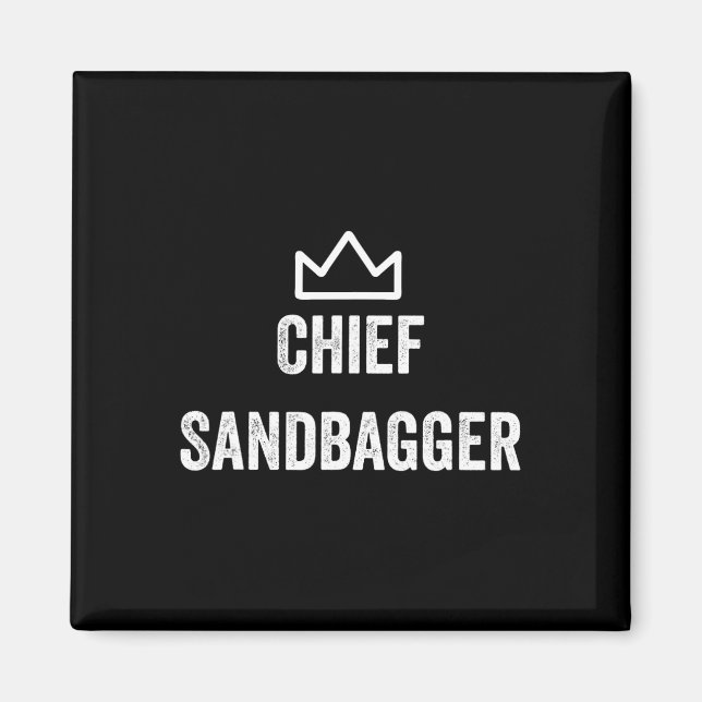 Imã Chefe Sandbagger Gift Para Golf Meme Bjj Chess San (Frente)