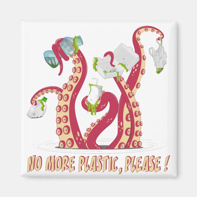 Imã Chega de plástico, por favor! (Frente)