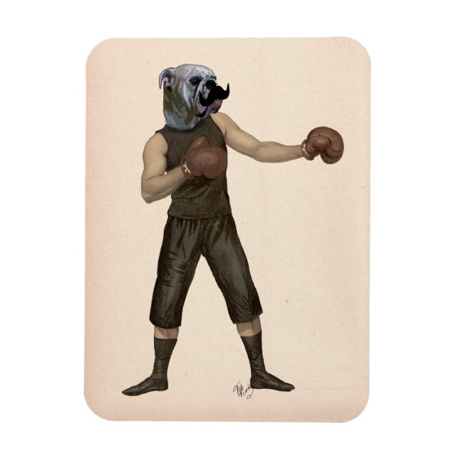 Ímã Cheio Bulldog de Boxing 2 (Vertical)