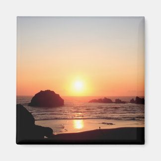 Imã Cheio Color Face Rock Sunset Oregon Coast Magnet