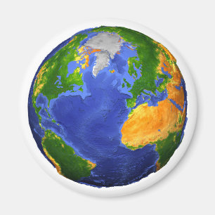 Imã Cheio Da Terra Mostrando Dados Topográficos.