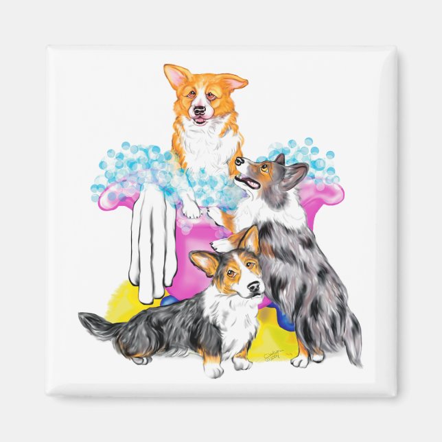 Imã Cheio do Tub Corgi (Frente)