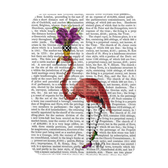 Ímã Cheio Mardi Gras Flamingo (Vertical)