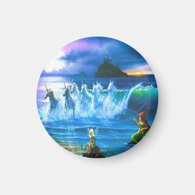 Imã Cheio Oceânico De Ímã De Unicórnios (Frente)