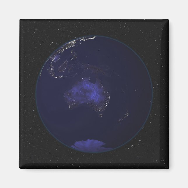 Imã Cheio Terra à noite mostrando luzes da cidade 2 (Frente)