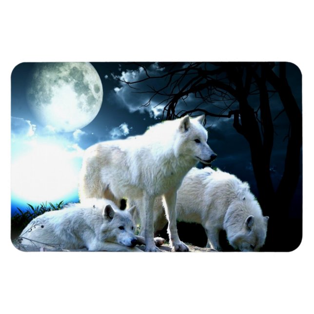 Ímã Cheio Wolf Moon (Horizontal)