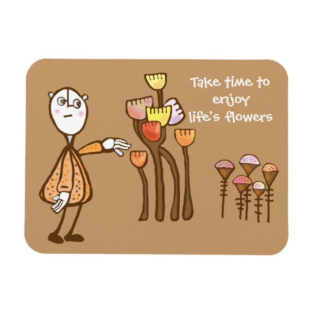 Ímã Cheire as flores (Horizontal)