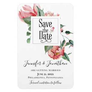 Ímã Cheire os Rosas, salve a data de casamento
