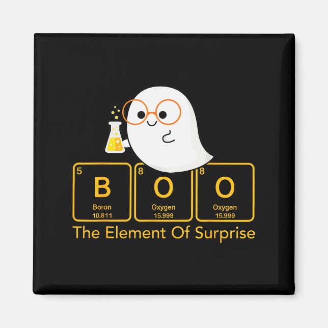 Imã Chemistry Boo The Element Of Surprise Cute Chemist (Frente)