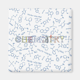 Imã Chemistry diagram pattern and typography magnet