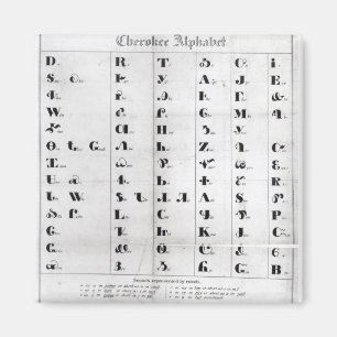 Imã Cherokee Alphabet, "Lithografia" de Pendelton