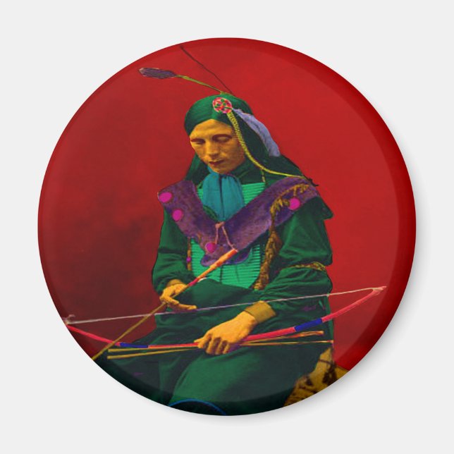 Imã Cherokee Indian Pop Art (Frente)
