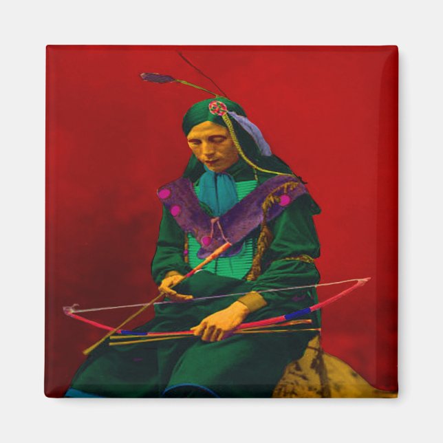 Imã Cherokee Indian Pop Art (Frente)