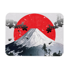 Ímã Cherry Blossoms Monte Fuji Japão