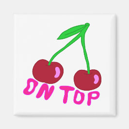 Imã Cherry On Top, Vibrante Colorida Design
