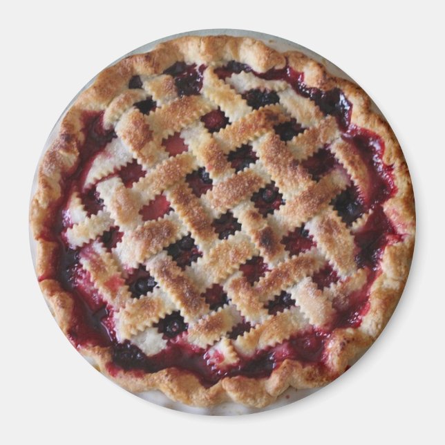 Imã Cherry Pie Dessert Refrigerator Magnet (Frente)
